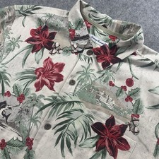 Tommy Bahama Silk Shirt XXL Mens Honolulu Holiday Christmas Camp Collar
