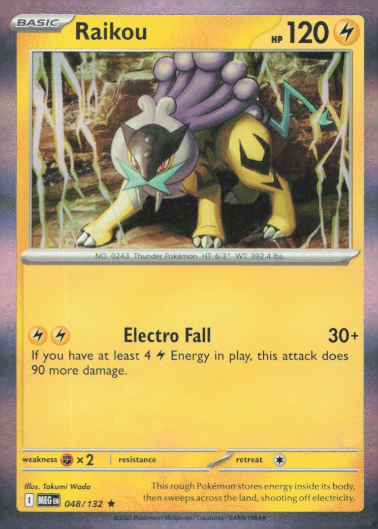 Raikou Rare ME01: Mega Evolution 048/132 NM