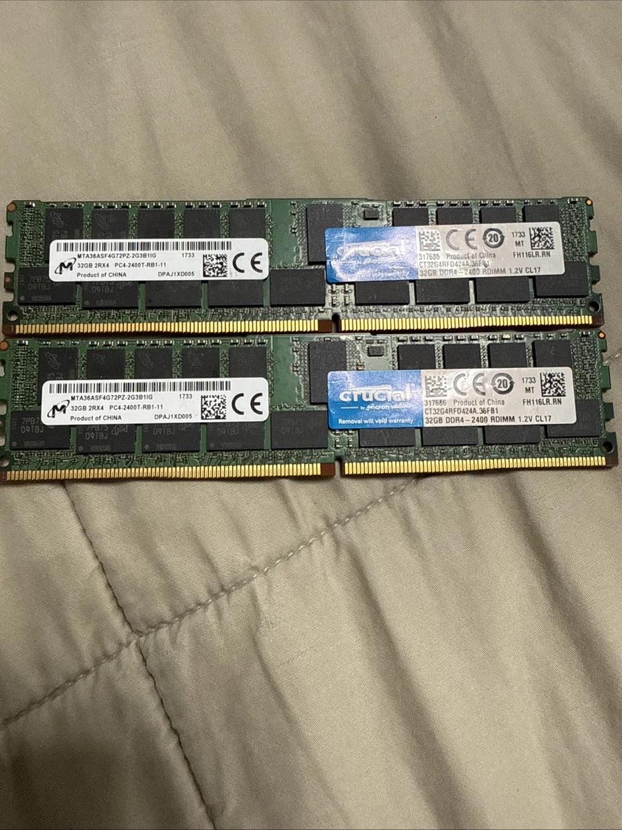 PC4-19200 (DDR4-2400) Bus Speed Computer RAM 32 GB Total Capacity