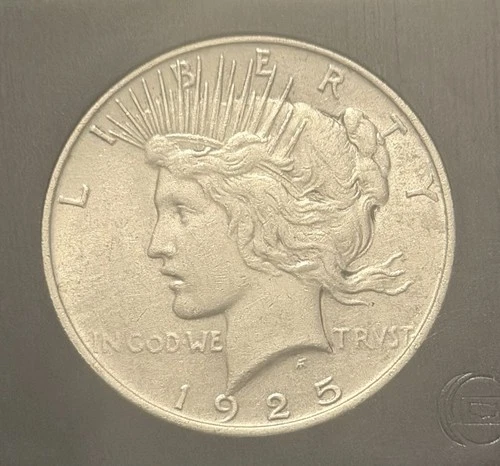 1925 Peace Silver Dollar $1 90% Silver US Coin Circulated Very Fine