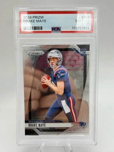 2024 Prizm Drake Maye RC Rookie #329 Patriots PSA 10