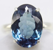 Certified 10+ Ct Natural Alexandrite Oval Gemstone Ring - Crafted 925 Silver
