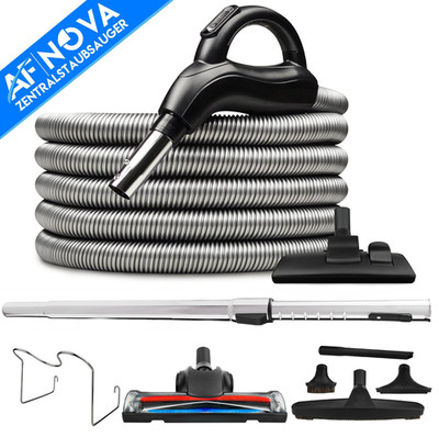 SILVER SAUGSCHLAUCHSET Ein/Aus Griff + Stecker 360° drehend ZENTRALSTAUBSAUGER