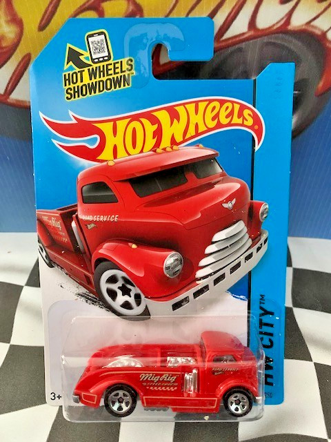Hot Wheels 2015 HW City: HW City Works 009 Mig Rig 1950s Semi RED 5SP Malaysia