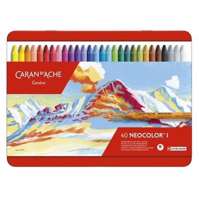 Caran dAche Neocolor Pastels 40 Count (Pack of 1), multicolour, multicolour 