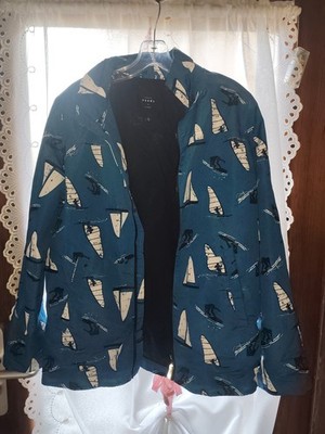Windbreaker Regenjacke Gr. 158 in blau mit Motiv