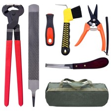 14 inch Horse Farrier Tool Kits - 6Pcs Professional Hoof Trimming Farrier Too...