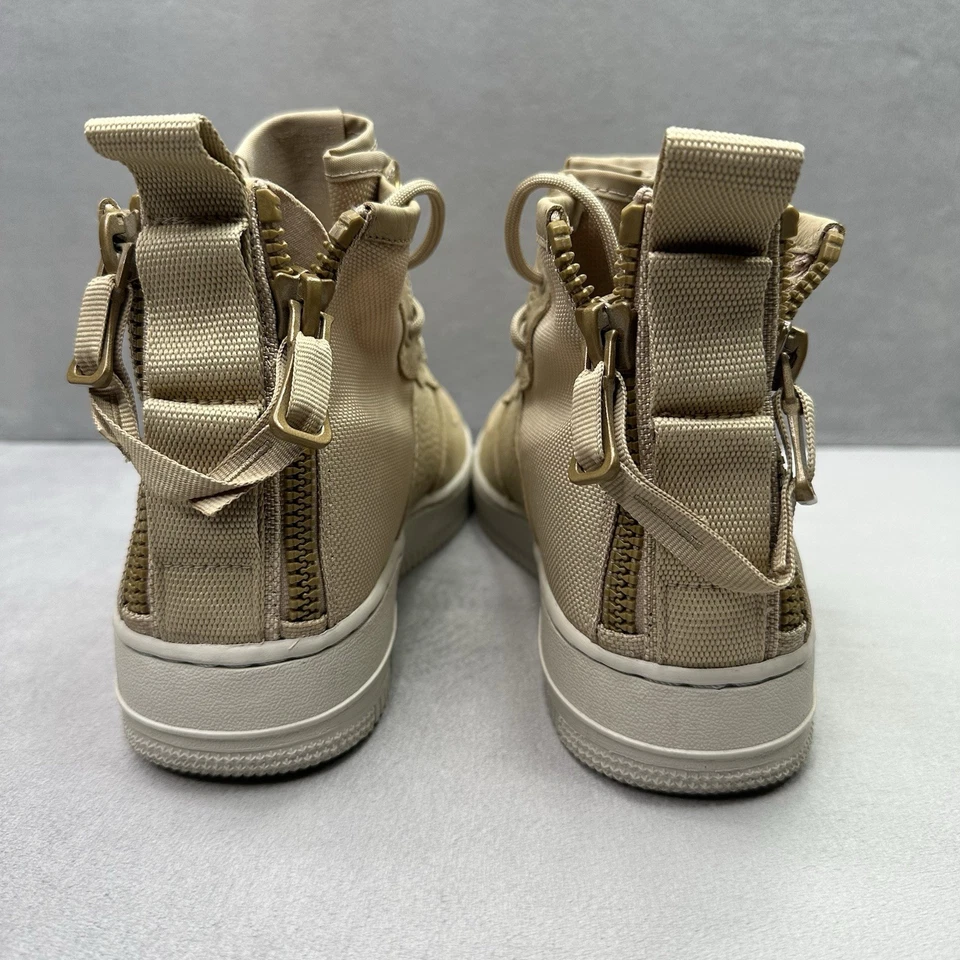 Womens 8.5 / 7Y Nike SF Air Force 1 Mid Mushroom Shoes Leather Lace-Up Sneakers - Image 4 of 4