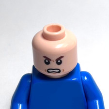 Lego - Minifigure Head - Dual Sided - Light Skin, Angry, Frown