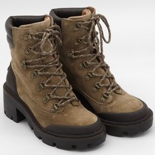 TORY BURCH Size 7.5 Lug Sole Hiker Ankle Lace...