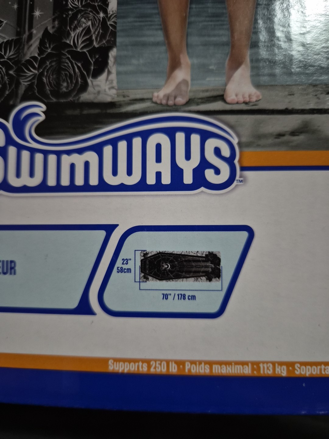 SWIMWAYS WEDNESDAY SWIM TUBE POOL FLOAT INFLATABLE POOL FLOATS Sun Tanner. NIB