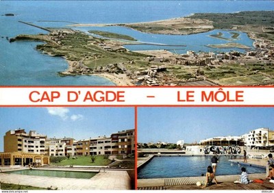 Postcard - 34 - Cap d'Agde - Multivues - Le môle Station du Bas-Languedoc -