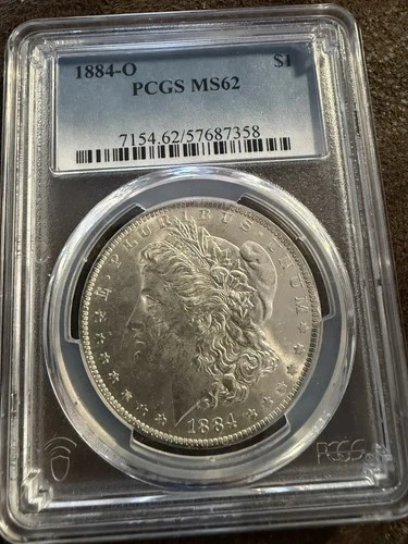 1884 O Morgan Silver Dollar PCGS MS 62