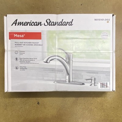 American Standard Mesa Pull-Out Kitchen Faucet Chrome Dual Spray 9015101.002