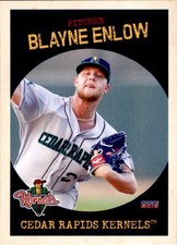 2019 Cedar Rapids Kernels Choice 9 Blayne Enlow St Amant Louisiana Baseball Card