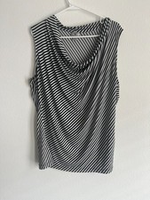 Worthington Tank Top Womens XL Black White St...