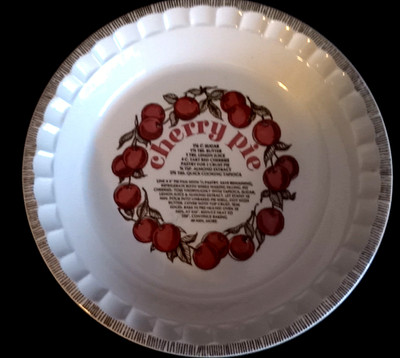 Vintage Country Harvest Cherry Pie Recipe Plate 11 