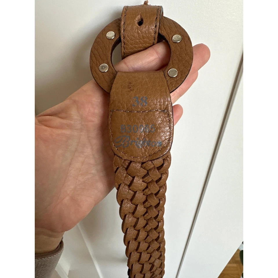 Cinturón anillo Brighton para mujer tejido de cuero floral y metal, talla 38/L Foto 3 de 4