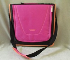 Mead Five Star Zippered Binder Black/Pink 2" Rings File Pocket Shoulder Strap