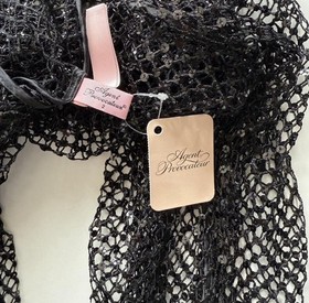 Agent Provocateur Texas Fishnet Jumpsuit Cover Up Black Sequin Size 2