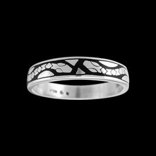 Size 12-925 Sterling Silver  Black Resin Face to Face Snake Ring,...