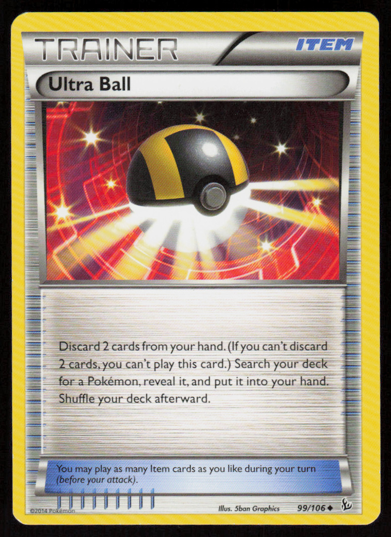 Ultra Ball 99/106 Uncommon Flashfire Pokemon LP