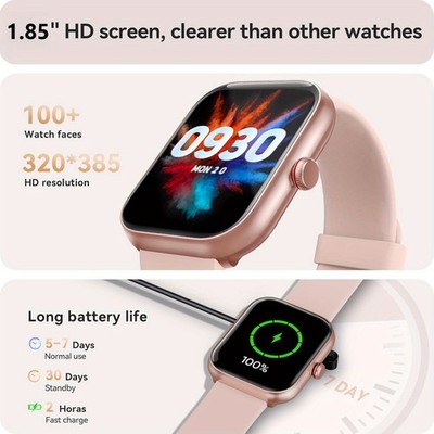 IOWODO Smart Watch for Women with 100+ Sports Trackers and 30-Day Battery