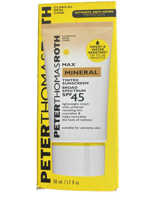 Peter Thomas Roth Max Mineral Tinted Sunscreen 1.7 fl oz SPF 45 Exp 8/2026 NEW
