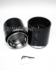 MINI JCW STYLE AUSPUFFSPITZEN (PAAR) KOHLENSTOFFFASER GLÄNZEND R55 R56 R57 R58 R59
