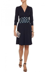 700-NEW-ISSA-BEA-DOTTY-WRAP-EFFECT-JERSEY-DRESS-UK-6-US-2-Made-in-Italy