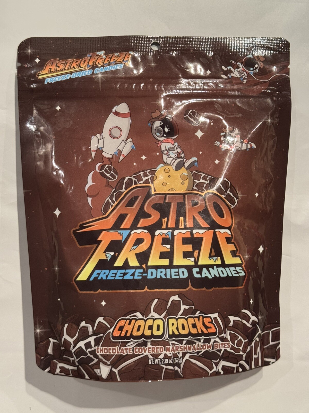 Caramelos liofilizados Astro Freeze, Choco Rocks 2,19 oz - 1 bolsa *nuevo sellado*