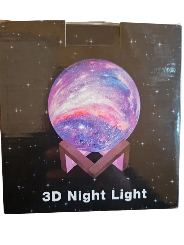 Lámpara Luna Galaxy 5.9 pulgadas 16 LED Colores 3D Luz Nocturna Control Remoto/Toque/Toque USB Foto 3 de 4