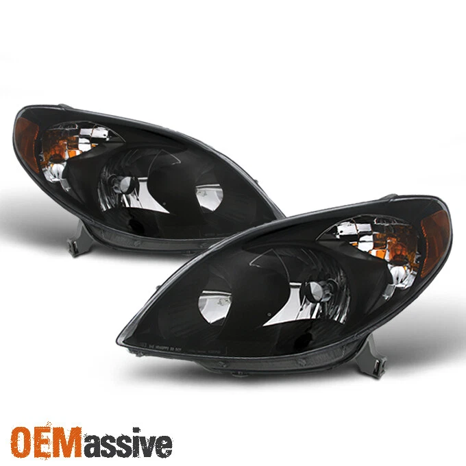 Se adapta a Toyota Matrix 2003-2008 ámbar negro bisel faros de repuesto Foto 2 de 4