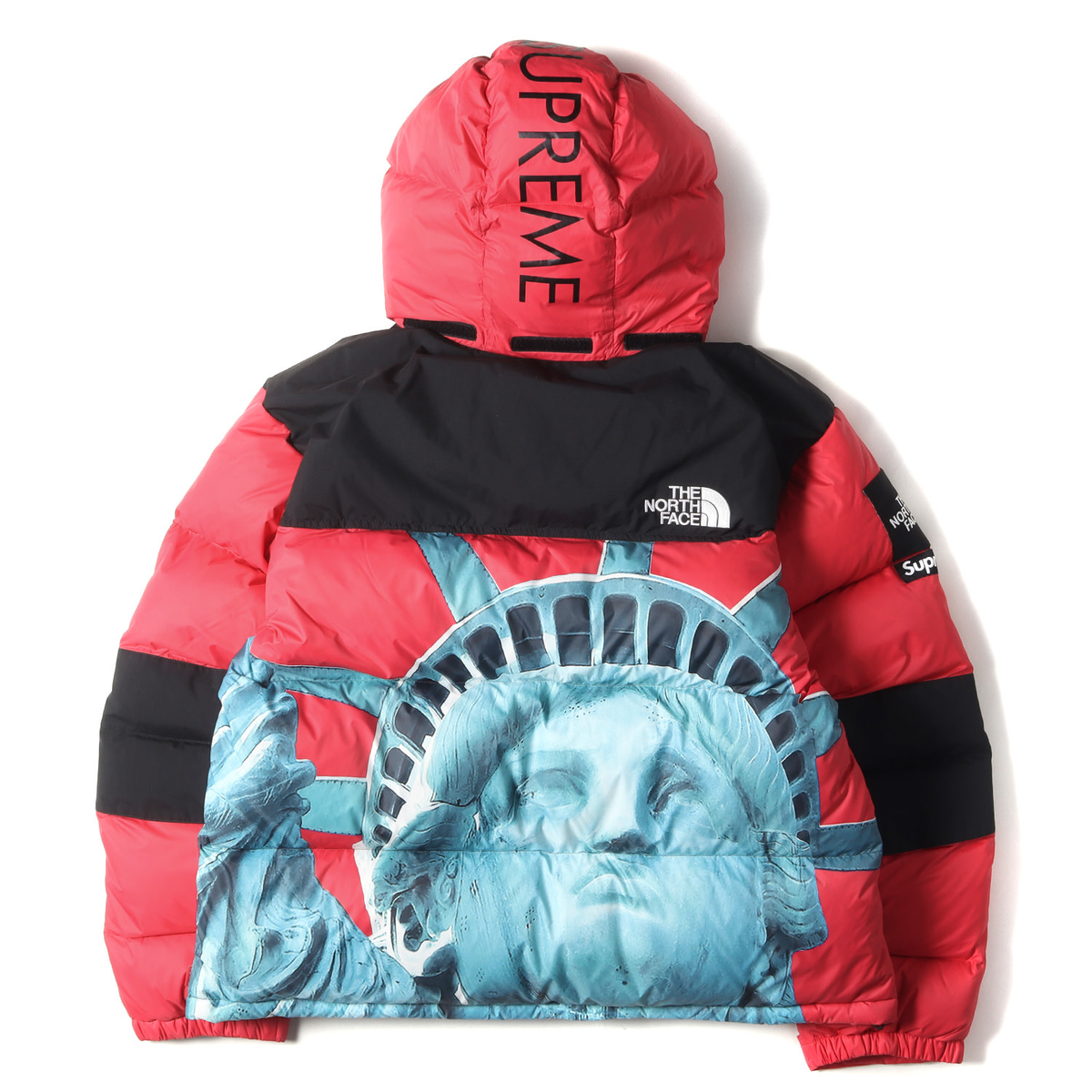 The north face 立体オブジェ Supreme North Face Statue of Liberty Baltro Down Jacket Red Size L