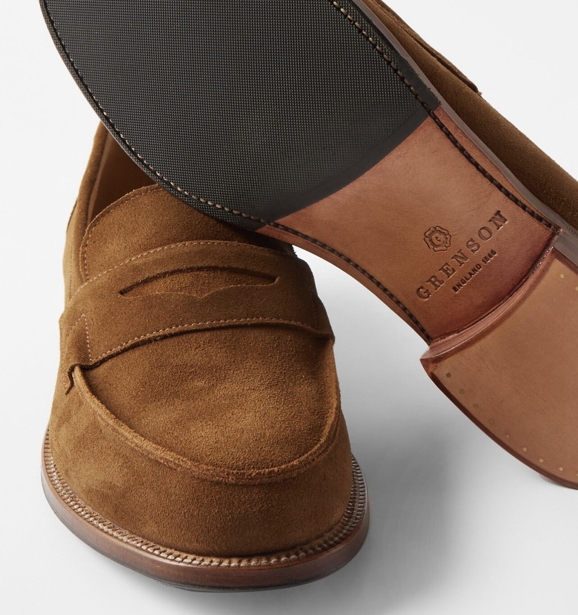 Grenson Epsom Loafers, Made In England,Snuff, 11 US (10 UK)