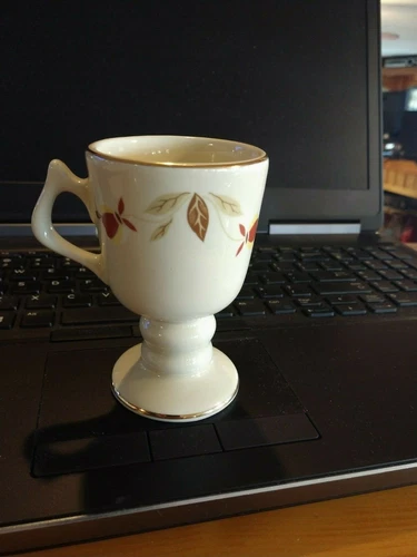 AUTUMN LEAF -FOOTED DEMITASSE MUG -JEWEL TEA - CHINA SPECIALTIES HALL-1994