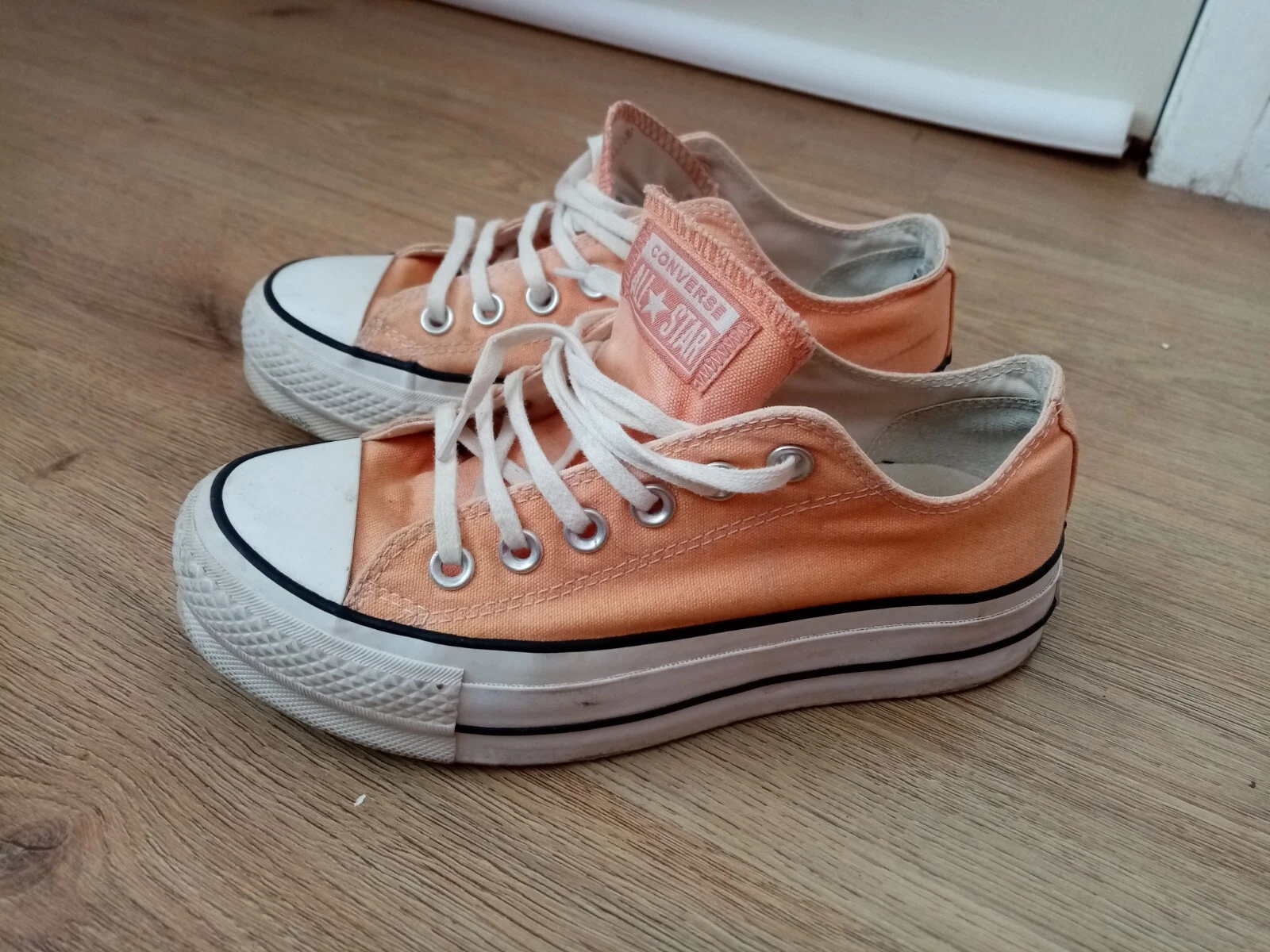 Scarpe da ginnastica donna Peach Orange Platform Converse taglia 4 37