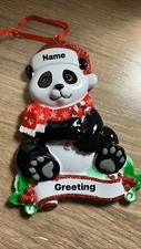 Panda Personalized Christmas Tree Ornament