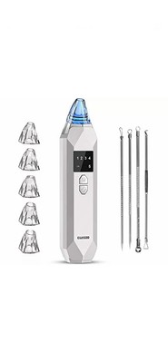 EUASOO Blackhead Remover Vacuum Facial Pore Cleanser Electric Acne Comedone Kit