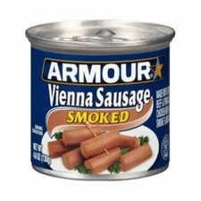 Armour Star Vienna Sausage, Smoked, Canned Sausage, 4.6 OZ Pack of 24