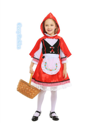 H-B1-2 Sweet Little Red Riding Hood Costume Girls Fancy Dress Book