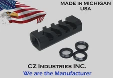 Muzzle Brake Compensator 1/2x28 with qty 3 crush washers