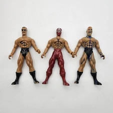 Lot Of 3 Greenbrier International? 4" Wrestling / Fighters/ Action Figures
