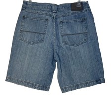 Reunion Denim Jean Shorts Baggy Y2K Retro Men Sz 34 Light Wash High Rise