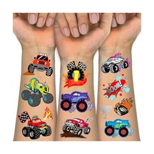 Temporary Tattoos Truck for Kids, 75 PCS Stickers Birthday Party Favor- Groov...