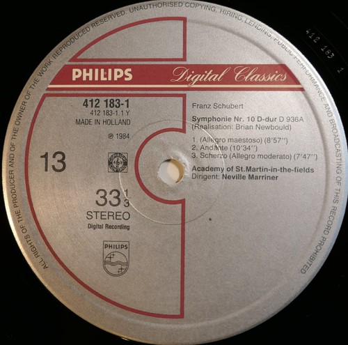 Philips 412 176-1 Schubert The 10 Symphonies Neville Marriner 7LP NEAR MINT - Picture 8 of 8
