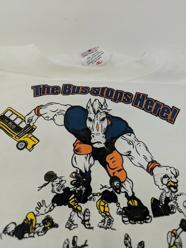 Denver Broncos Vs. Steeler Super Bowl Bound! The Bus Stops Here T-Shirt XL - Imagen 4 de 6