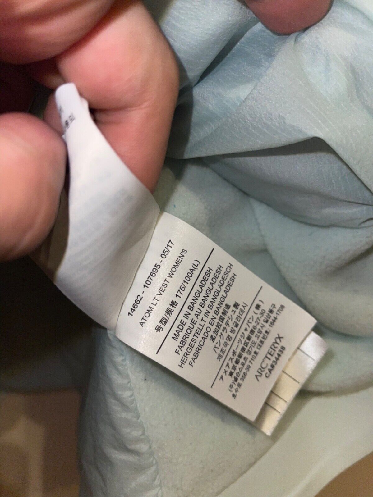 ARC'TERYX GILET ARCTERYX ATOM LT ISOLATO CORELOFT TYONO DONNA GRANDE GOCCIA DI RUGIADA