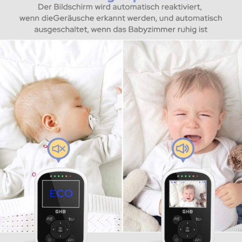 GHB Babyphone Mit Kamera Video Baby Monitor 2,4 Ghz Gegensprechfunktion ECO Modu - Bild 5 von 8
