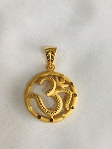Authentic Sacred Aum 22K Gold- Plated Locket Of Divine Resonance